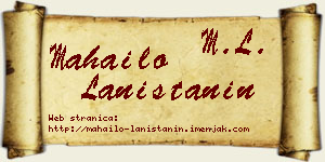 Mahailo Laništanin vizit kartica